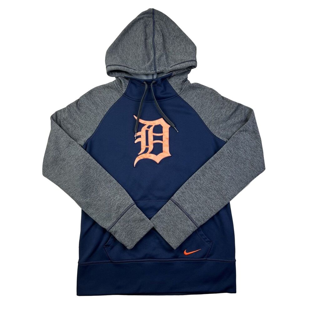 Nike Detroit Tigers Hoodie Men's M Navy Blue Therma-FIT MLB Baseball